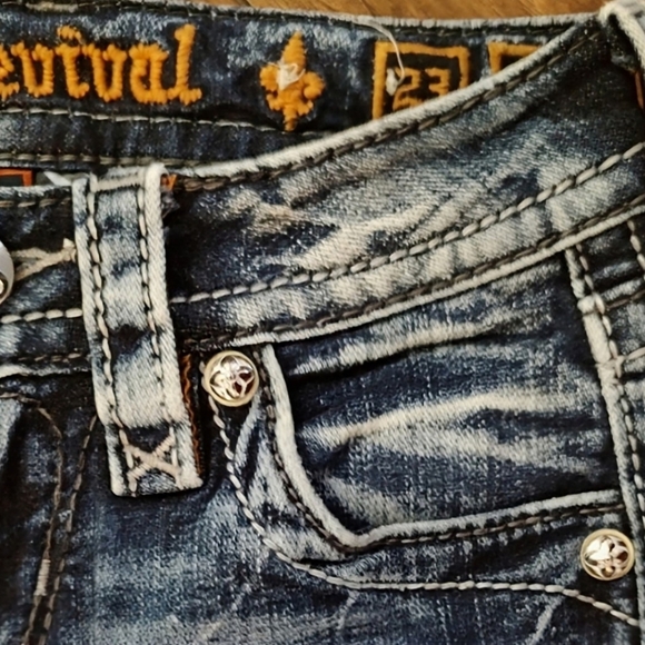 Gorgeous Rock Revival Vien Ankle Skinny Jeans With 29" Inseam - Picture 7 of 10